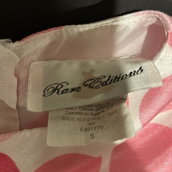 LAST CHANCE - Rare Editions Easter Dress in White/Pink/Green Size 5 - Picture 7 of 7